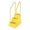 Vestil 3 Steps, 70 Overall Height, Polyethylene, Yellow SPN-3-YL-HR - alternate 4